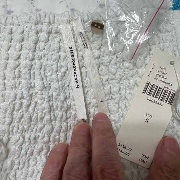 Anthropologie Color block wide stripes linen viscose midi dress. Size S beach - Picture 4 of 8